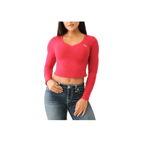 True Religion Женские рубашки T красного цвета