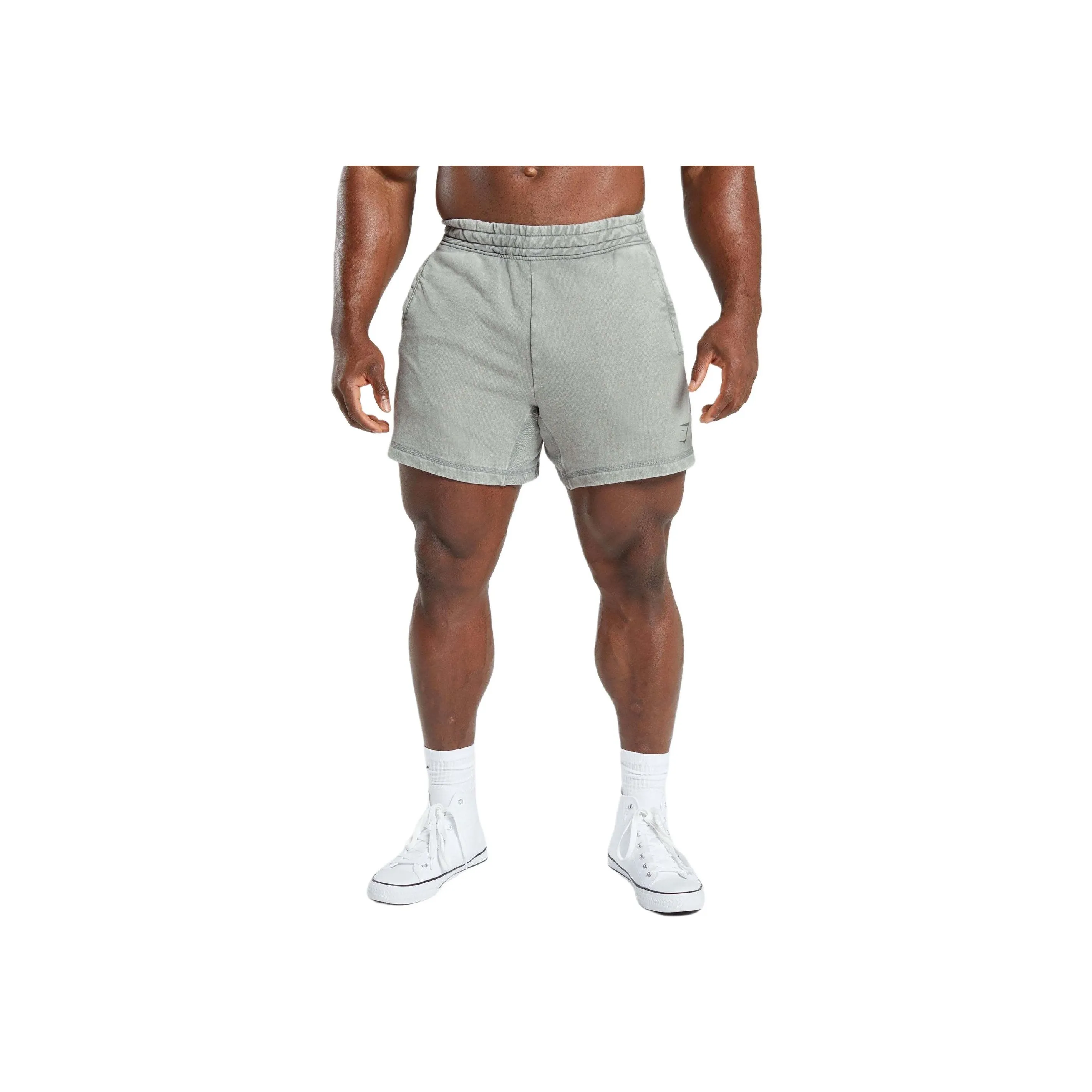 GYMSHARK HERITAGE 5' SHORTS Casual Shorts Men's Smoke Gray