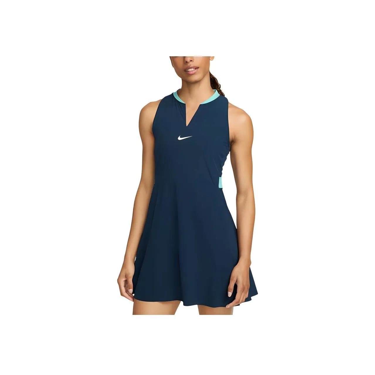 Nike Dri FIT Advantage Tennis Dress Sleeveless Dress Women's Marine Blue