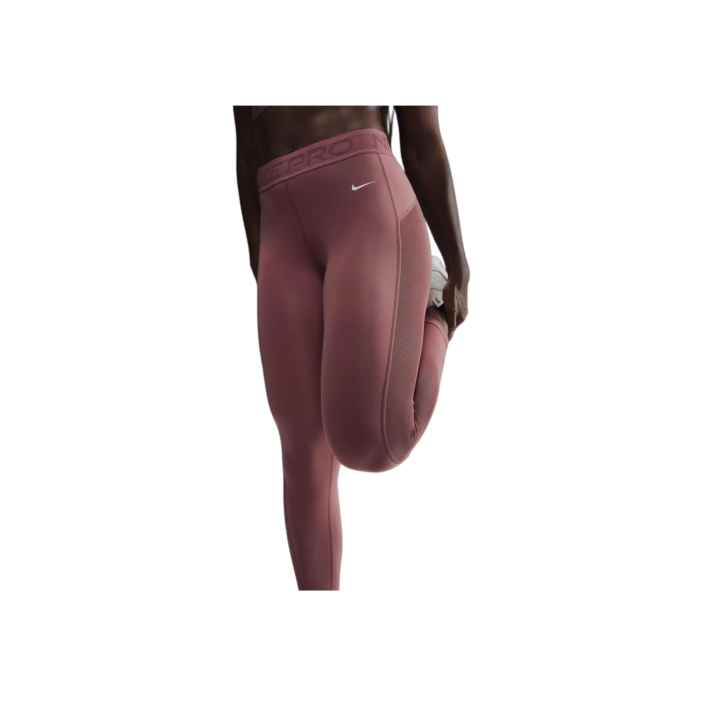 Nike Pro Women's Mid Rise 7/8 Mesh Paneled Leggings
