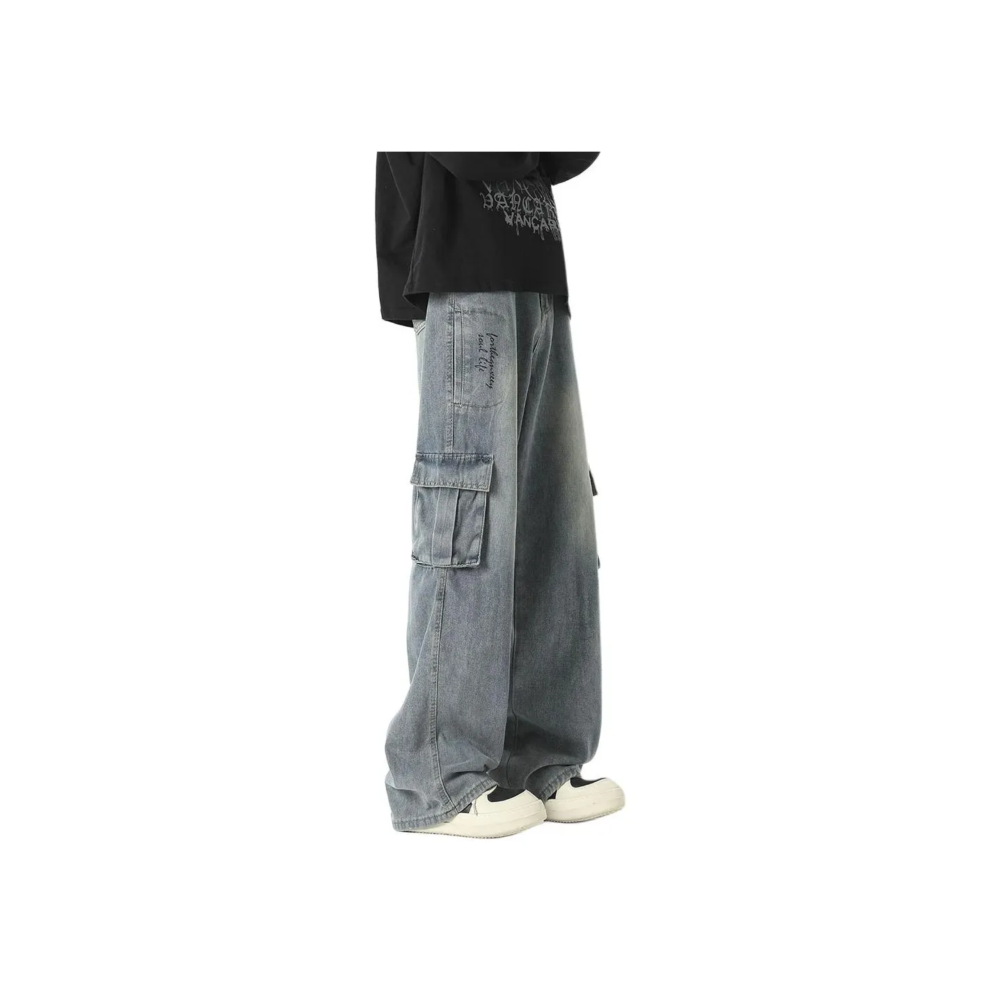 Qnxeey Jeans Unisex