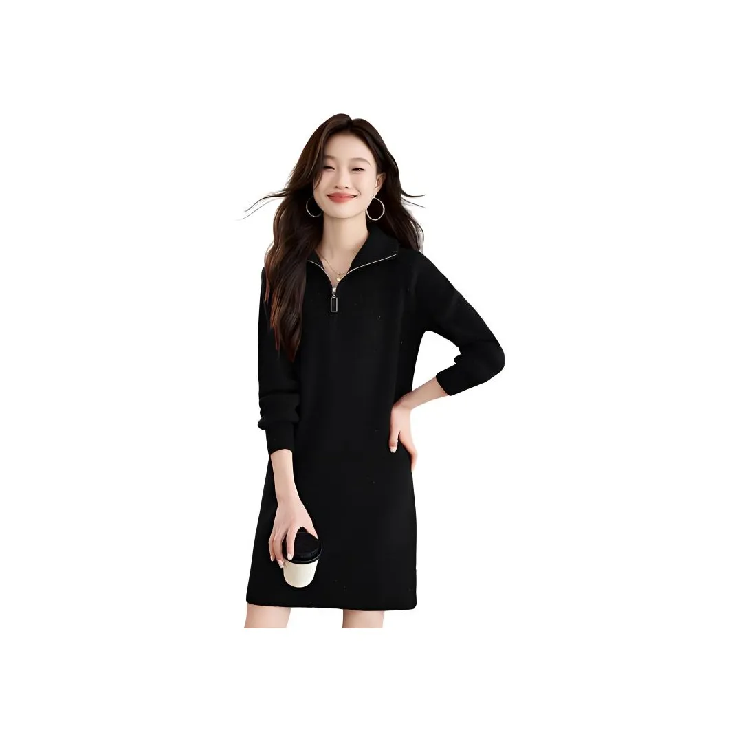 Korean Style Long Sleeved Dress Women's