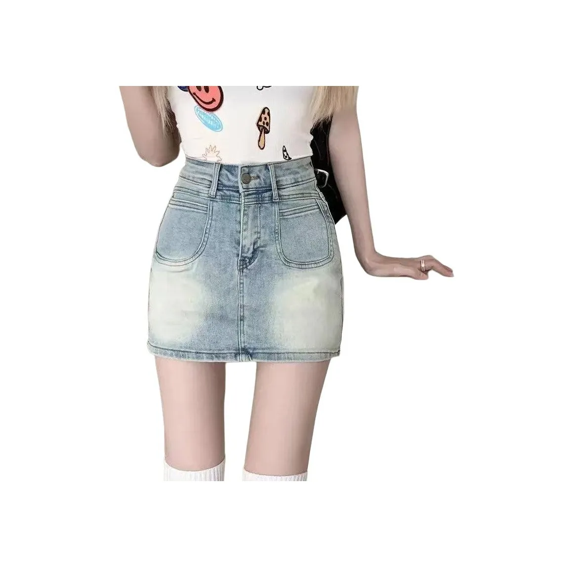 BEAR UNION Джинсовые короткие юбки Женские