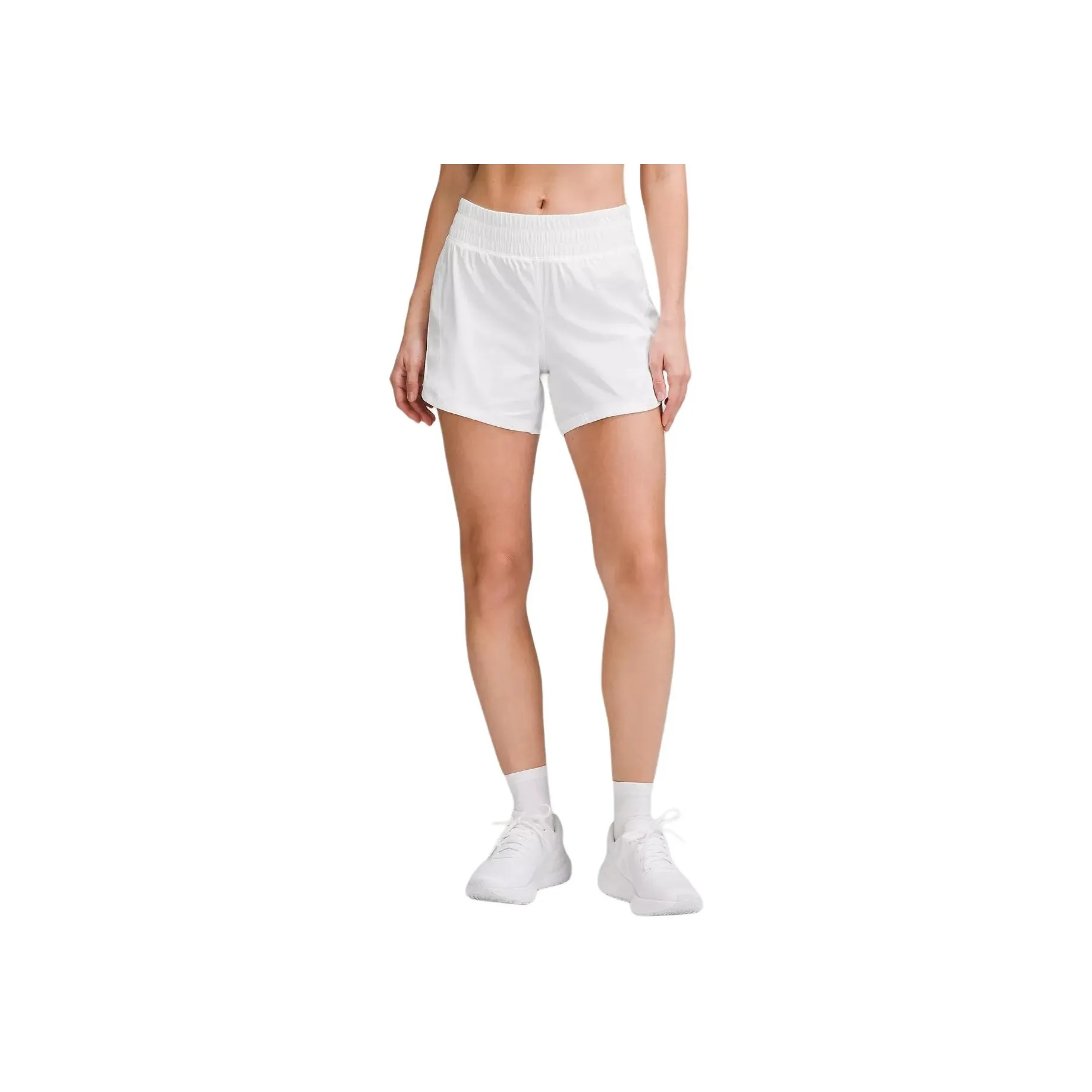 Lululemon Track That Collection High Rise Lined Sports Shorts 5' Women's White