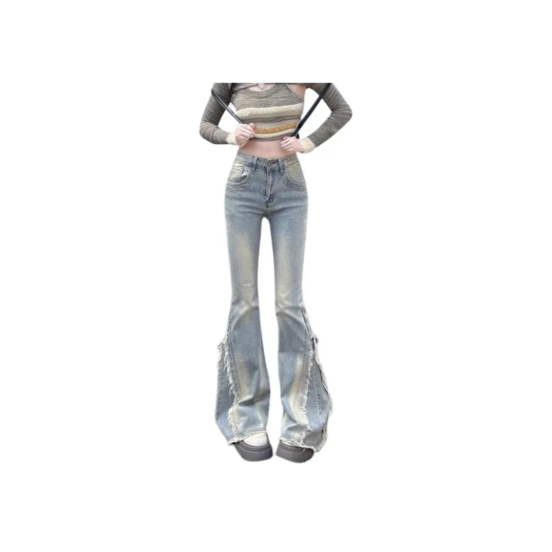 YEARNED Джинсы Женские Ностальгический Синий