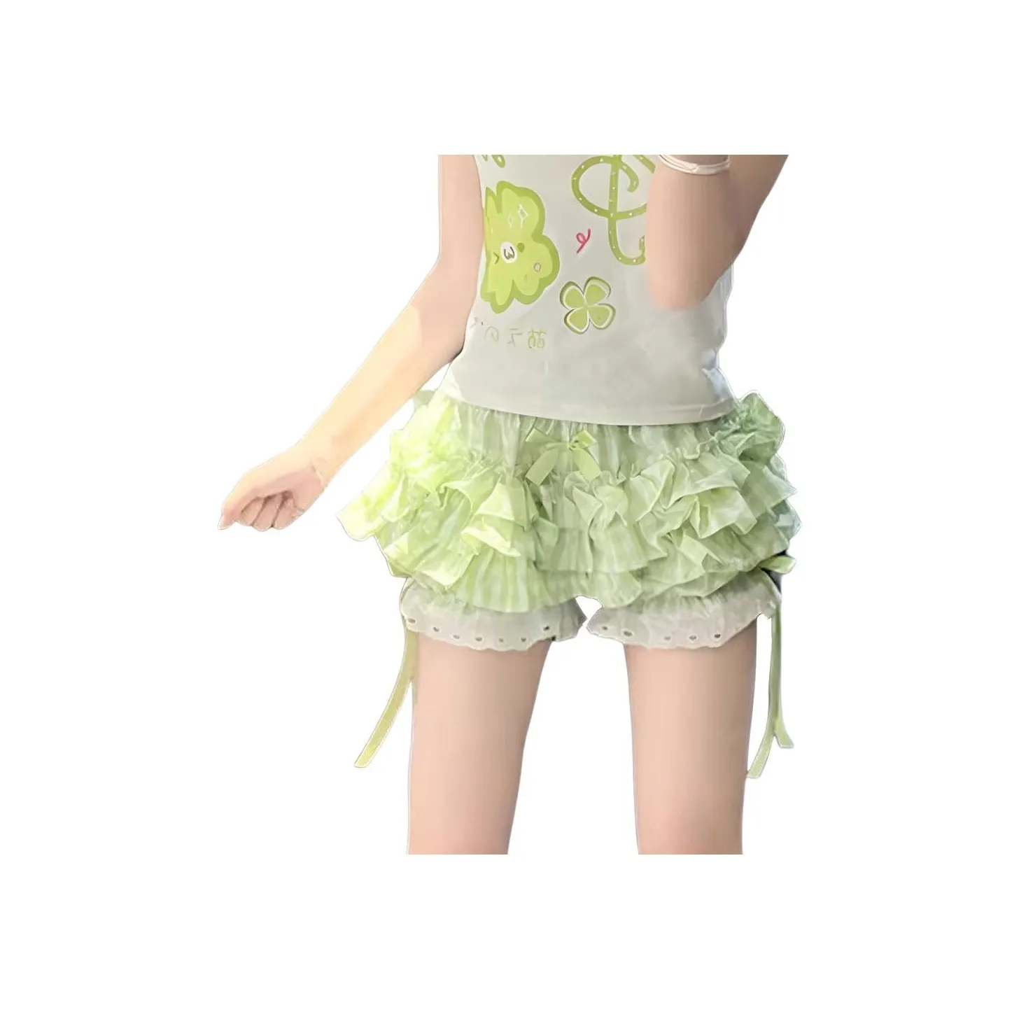 NHZN Зеленые Женские Повседневные Шорты