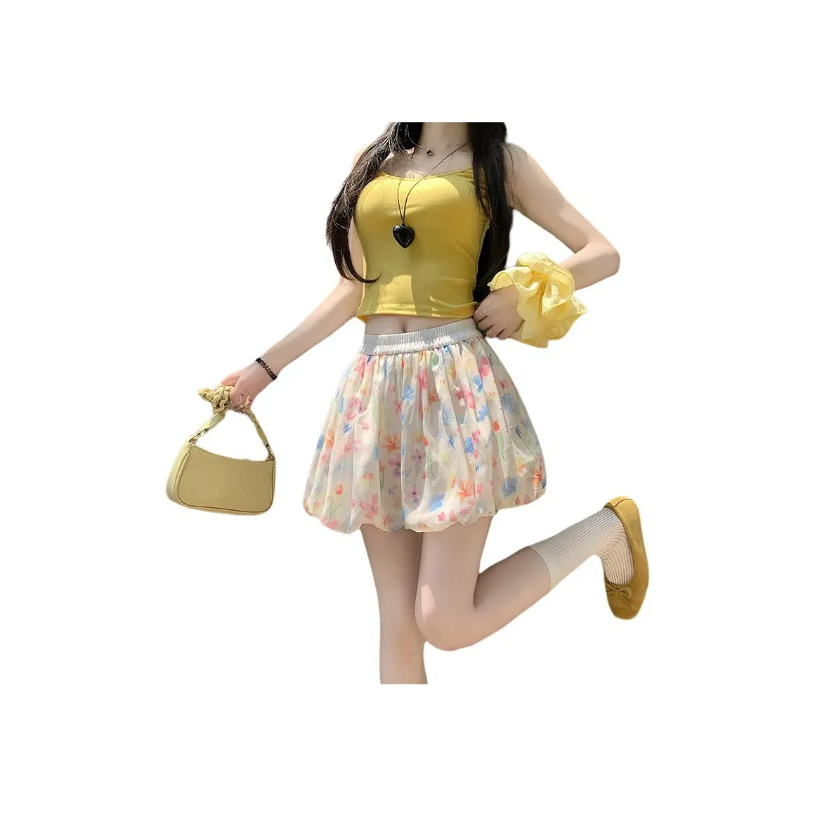 Garbege Цветочные шорты-юбка женские повседневные короткие юбки