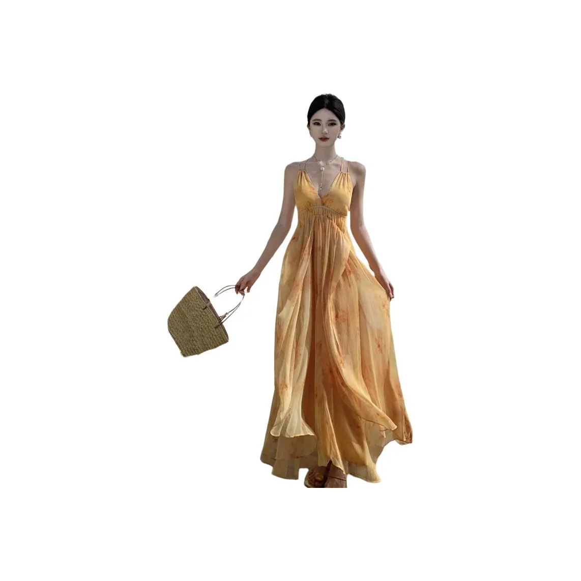 DTLUI Желтый Женские Слиплатья