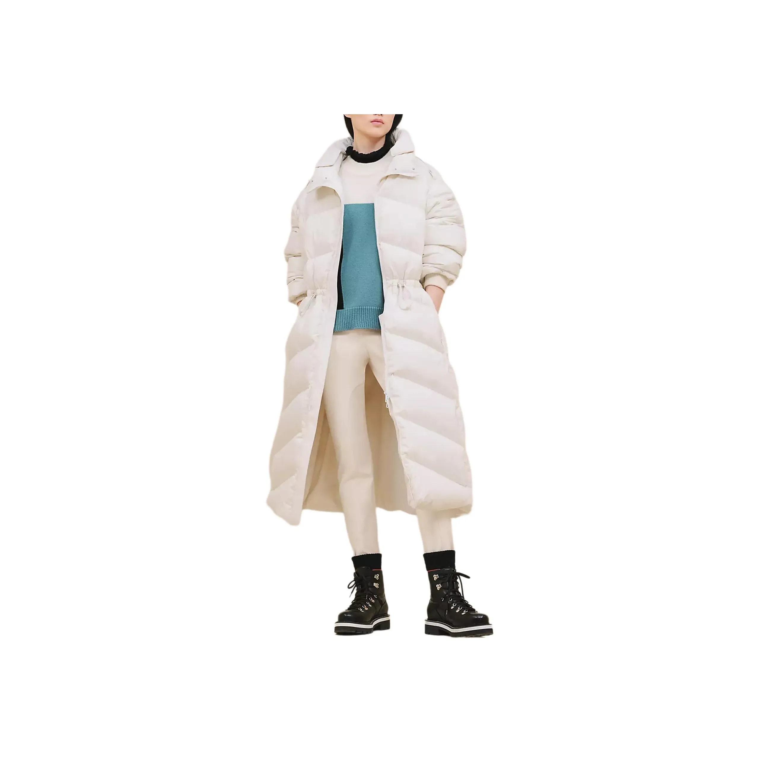 HERMES Down Jackets Women's Pearl White