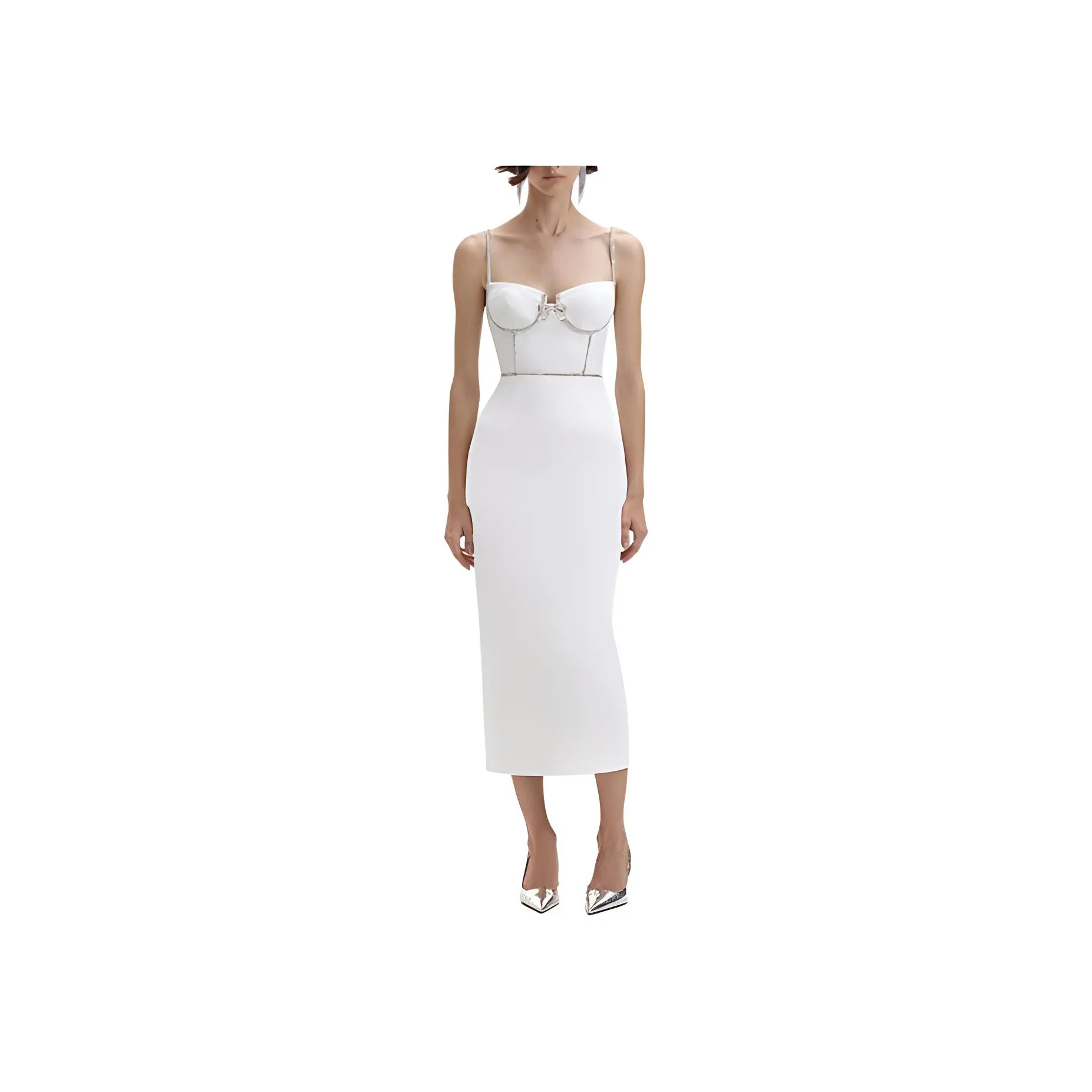 Self portrait Crystal embellished Midi Dress