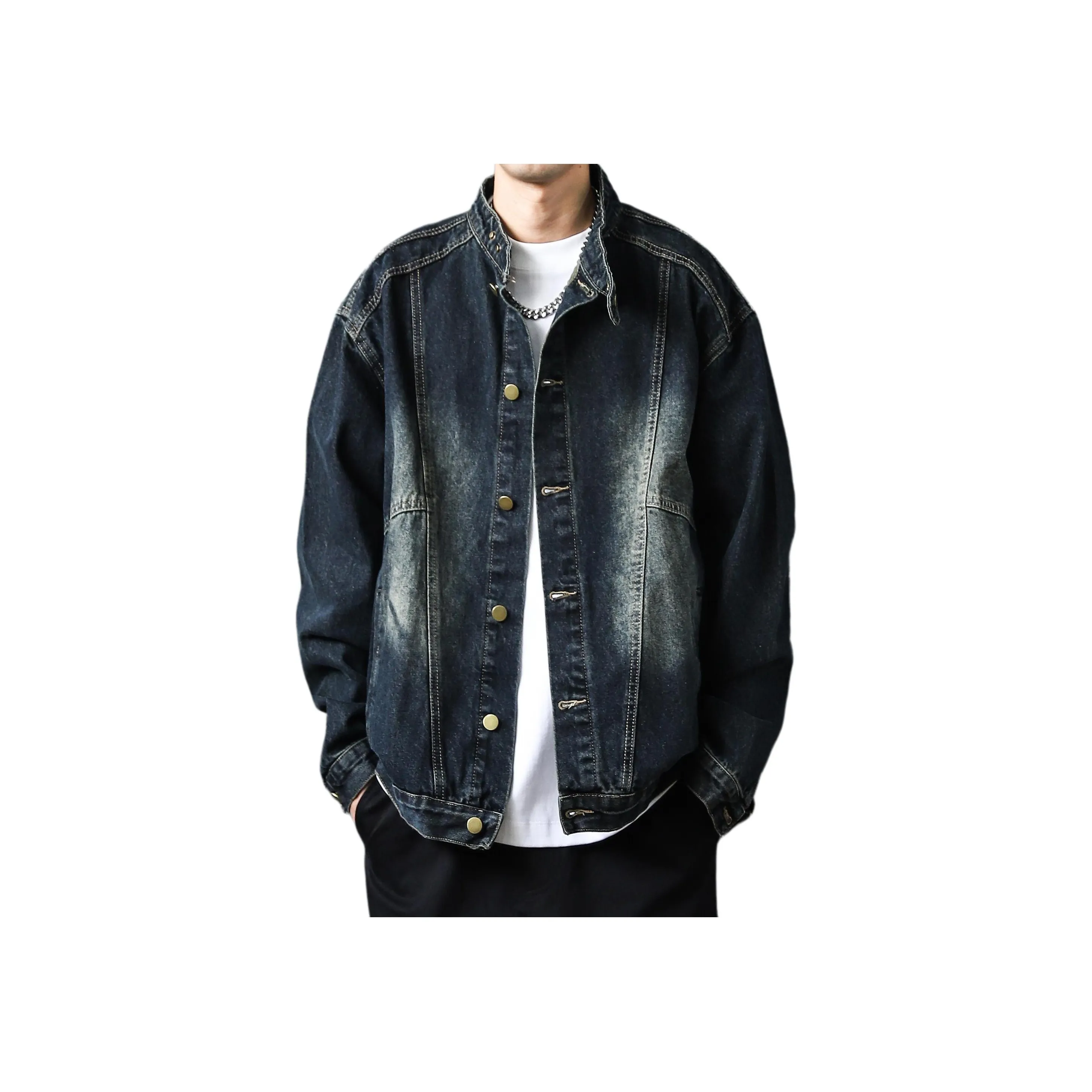 FRQ Винтажный синий унисекс джинсовые куртки