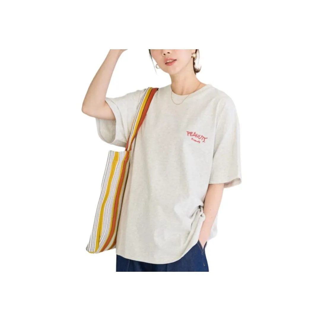 Snoopy X FREAK'S STORE T Shirts Women's Light Gray