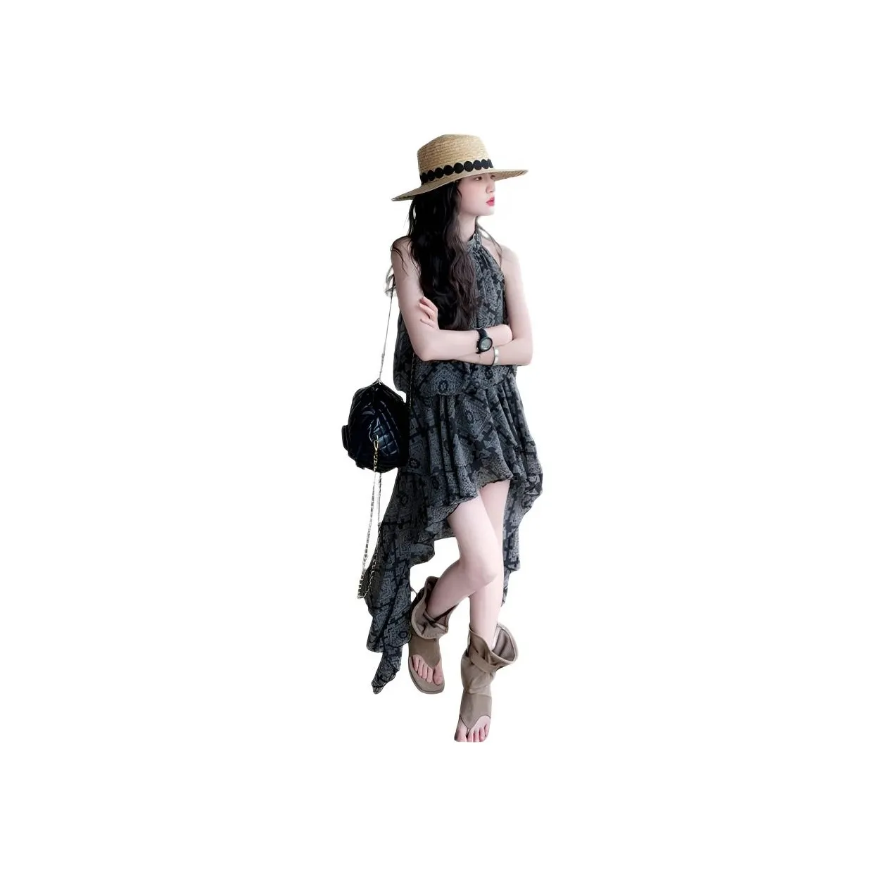 TONYBEAR Винтаж Пляжное платье с ласточкиным хвостом для малышей