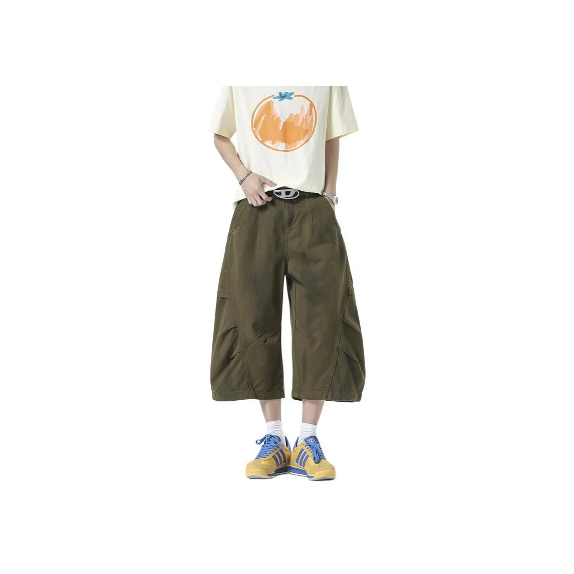 KLAMMKICKS Армейский зеленый Унисекс Шорты карго