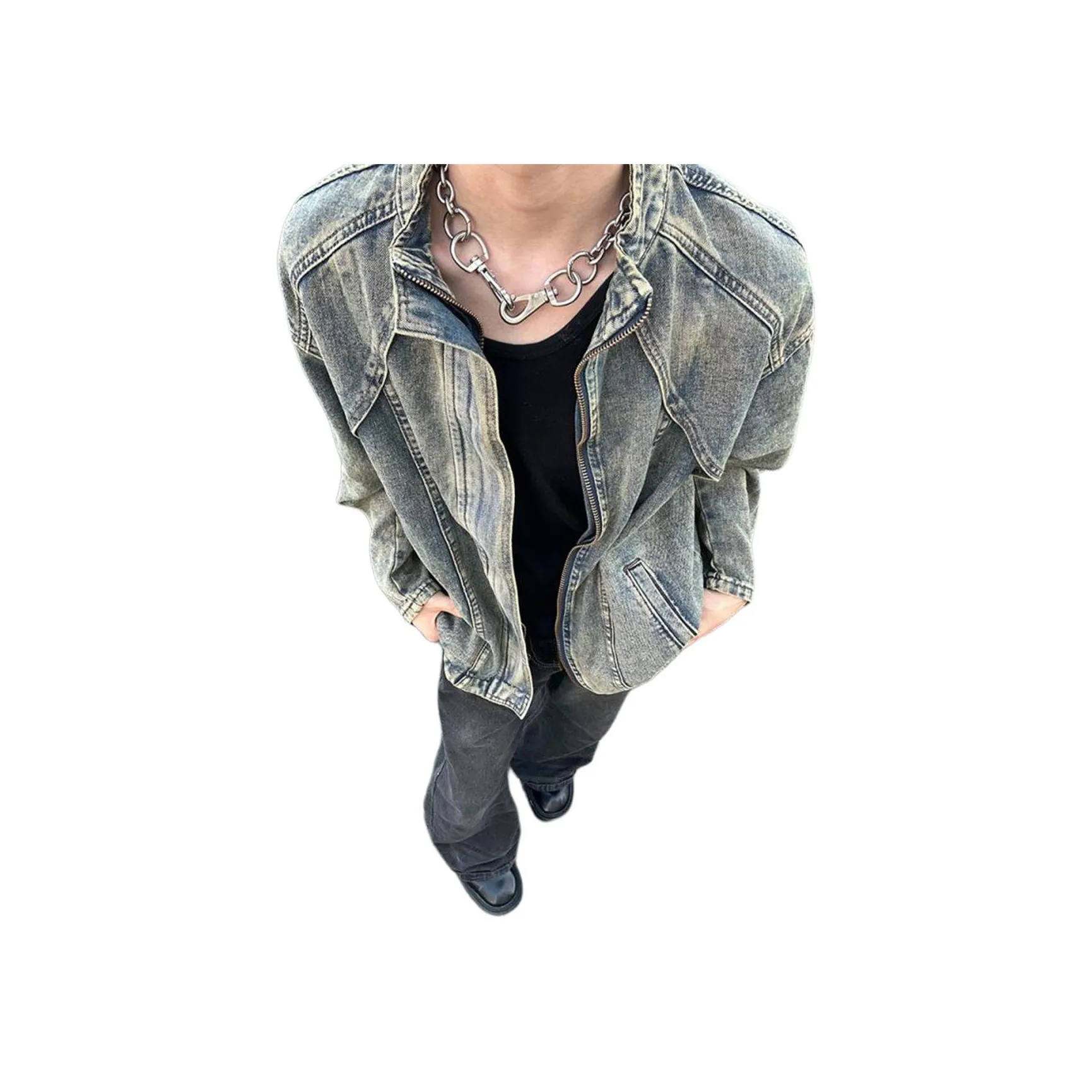 SOUL WORKER Деним Куртка Унисекс