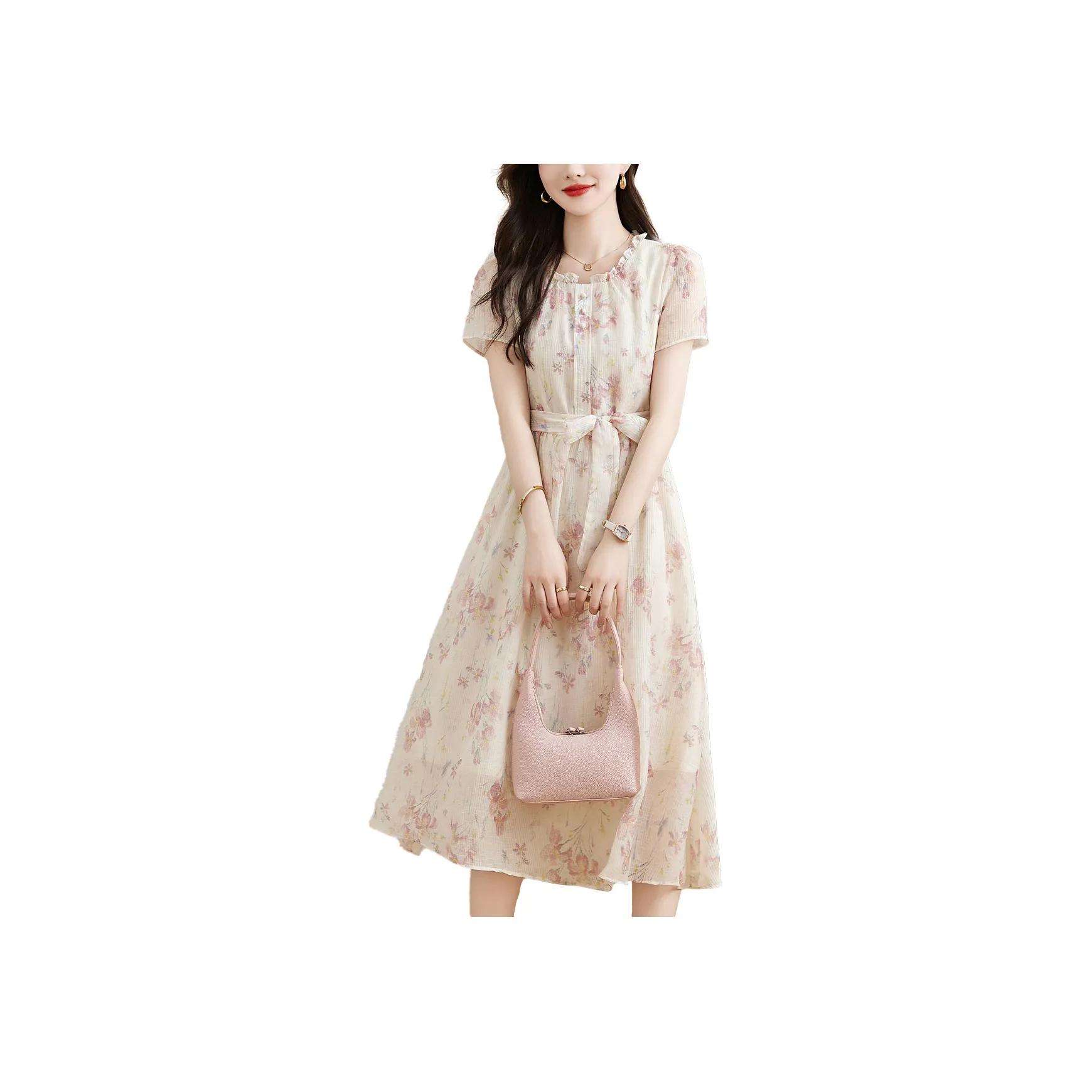 Mula 2024 Summer Короткий рукав Платье Женское