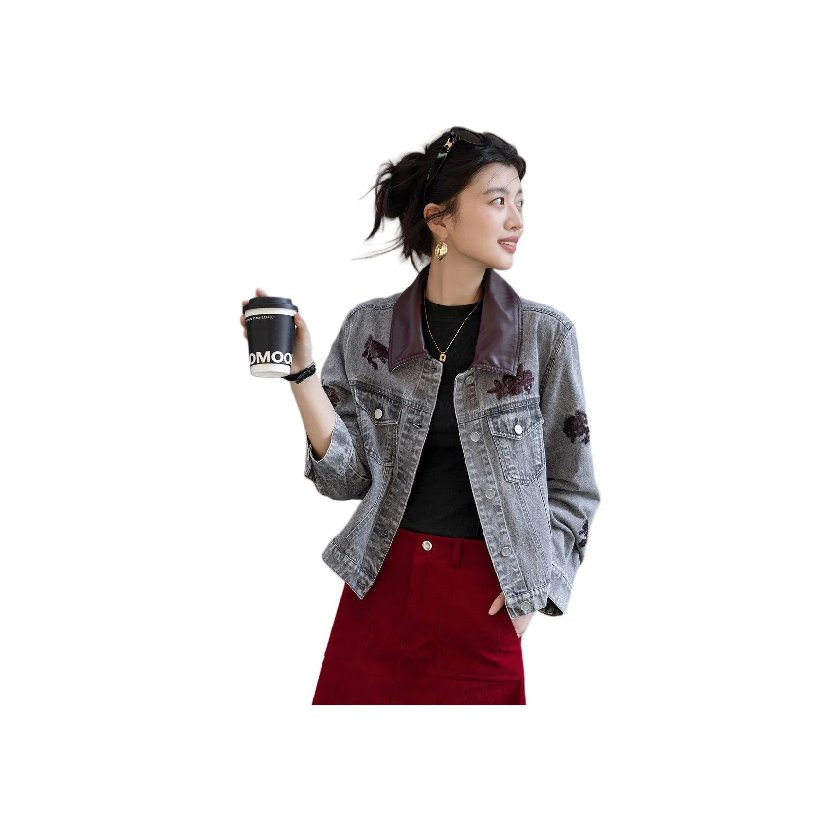 Dme Дымчато-серый Женские Джинсовые Куртки