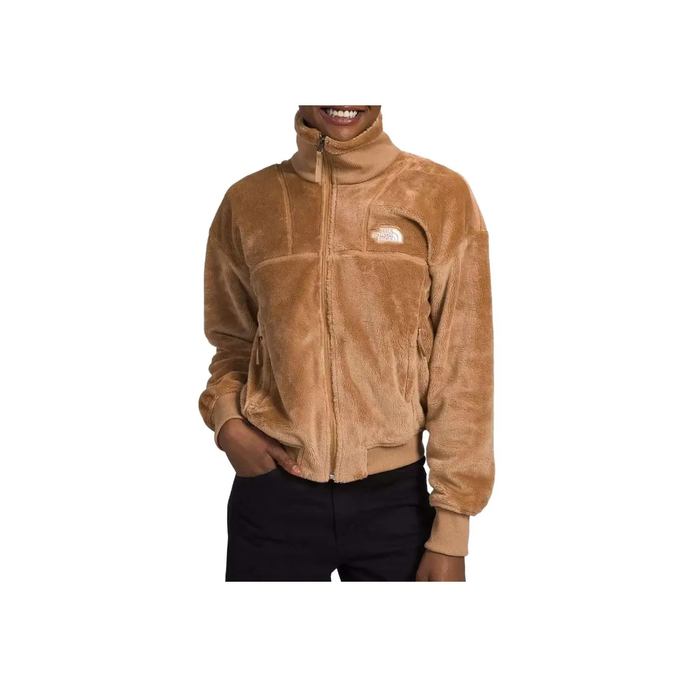 THE NORTH FACE Luxe Osito Full Zip Velvet feel Coat Women's Almond Paste