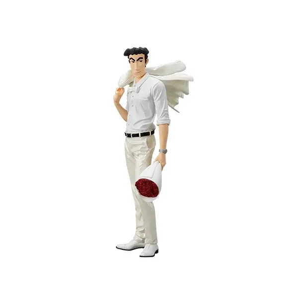 BANPRESTO Hiroshi Nohara Glasses Factory Crayon Shin Chan Character Designer Photographer Bonus Gift 20cm Scale Figures