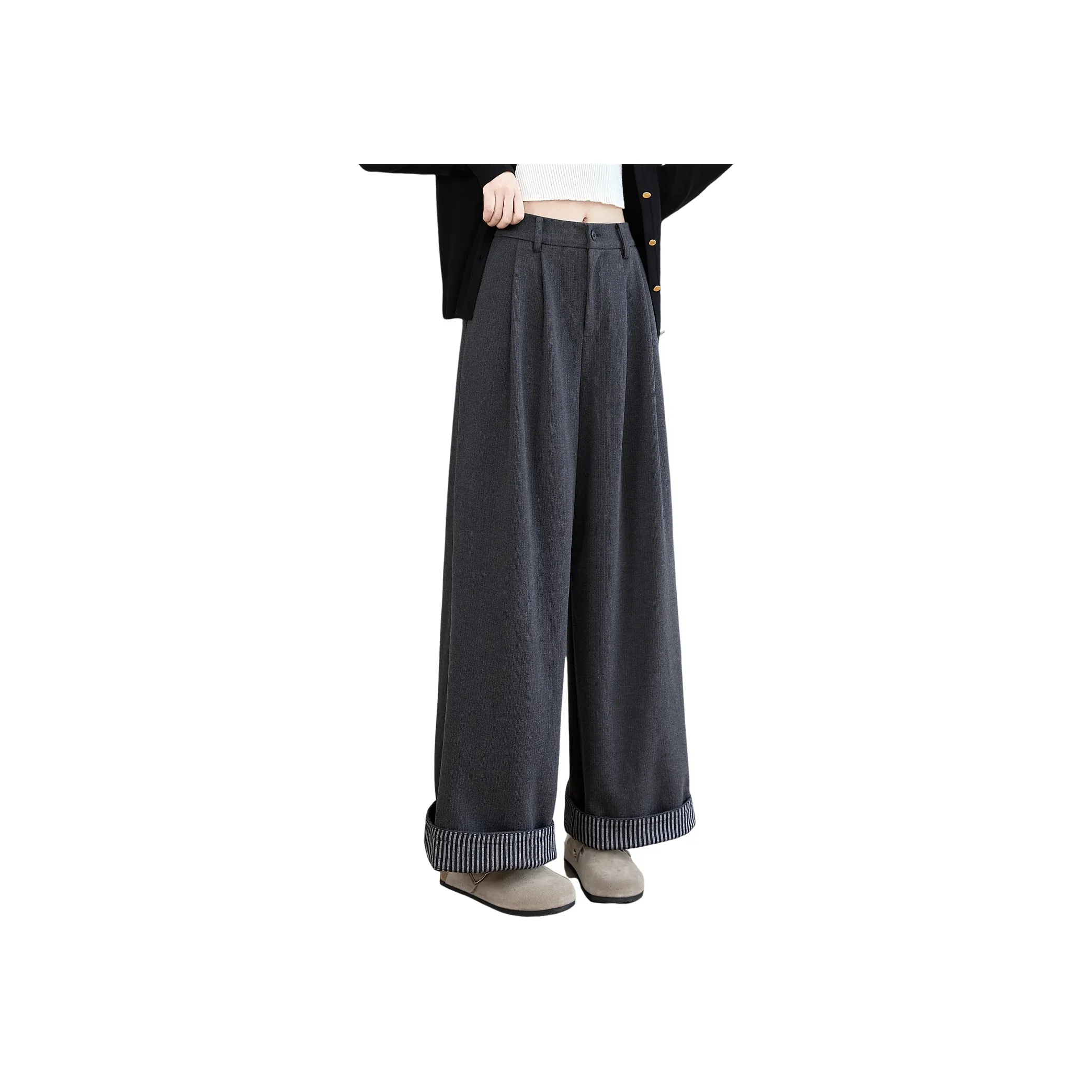 TOUCH Темно-серый Женские Повседневные Брюки