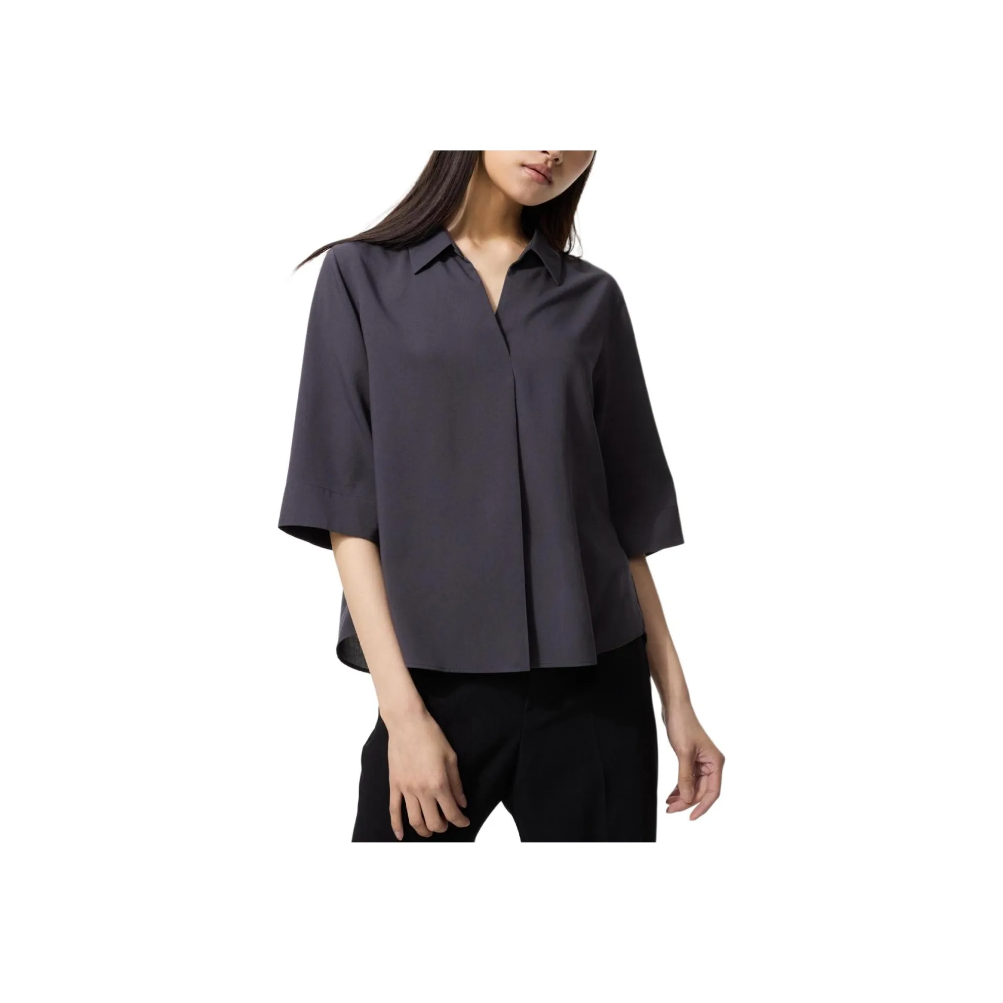 UNIQLO Темно-серые Женские Рубашки