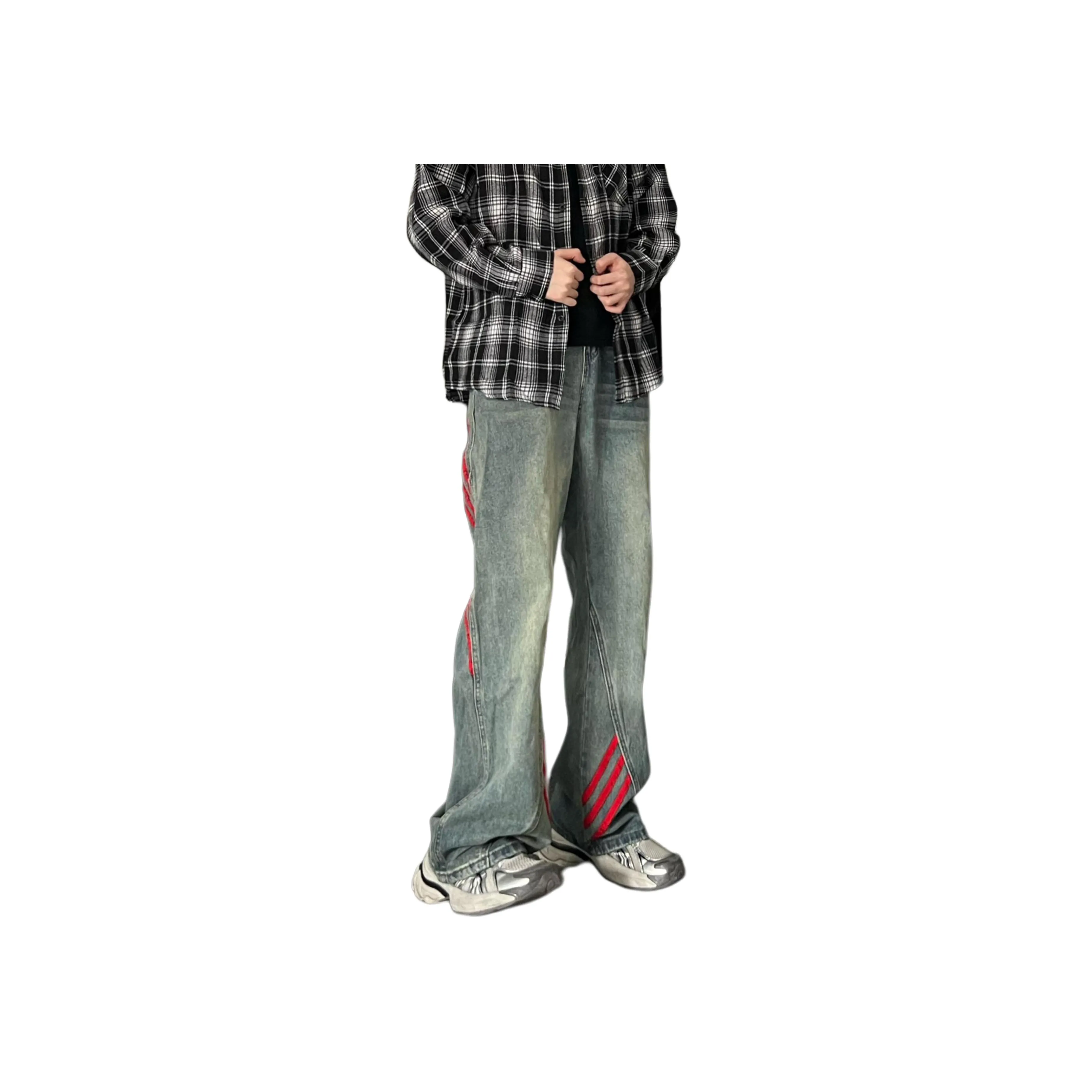 Menglaini Jeans Unisex Blue