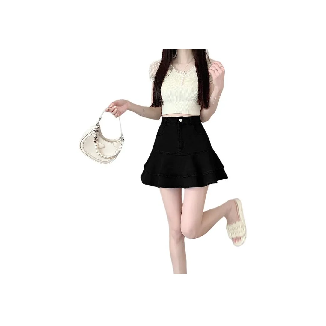 Si Bei'er Denim Short Skirts Women's