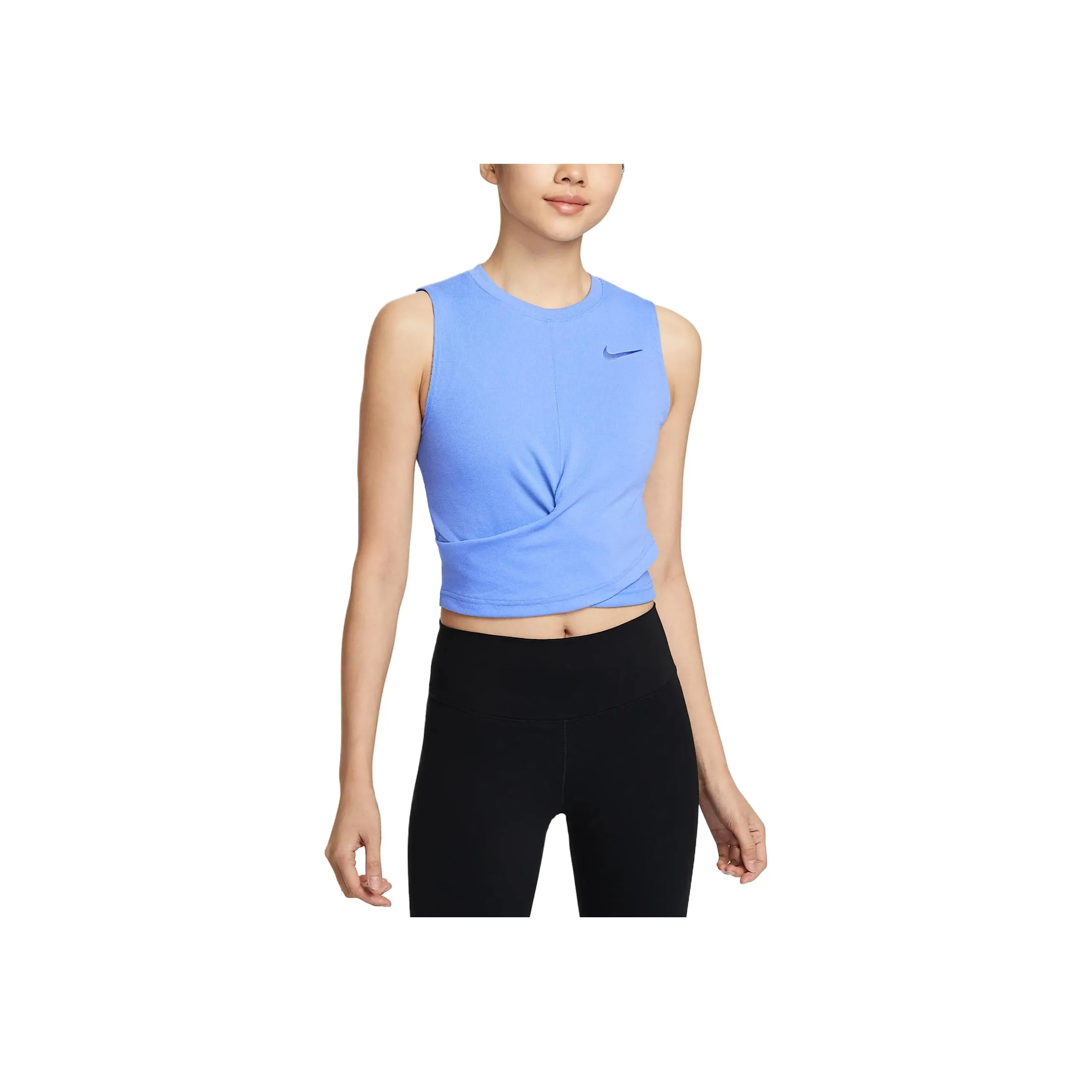 Nike YOGA DRI FIT Sport Vests Women's Pulse Sapphire Blue 494