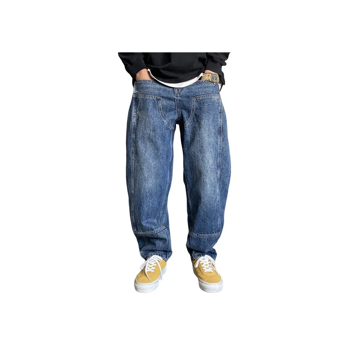 ZHANDASHUAI Blue Men's Jeans ZHANDASHUAI Синий Мужской Джинсы