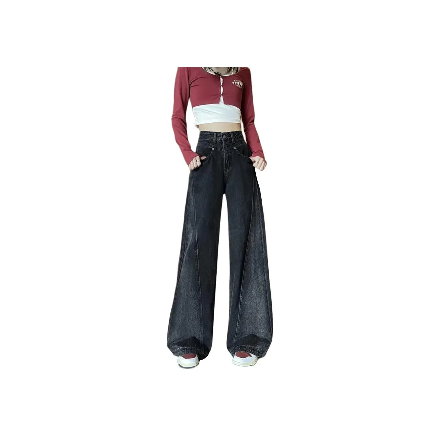 Concubine Zhu Jeans Women's Black Gray