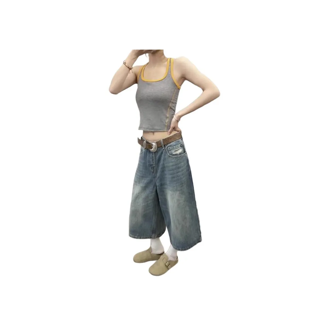 MUCCHIC Синие Женские Джинсовые Шорты