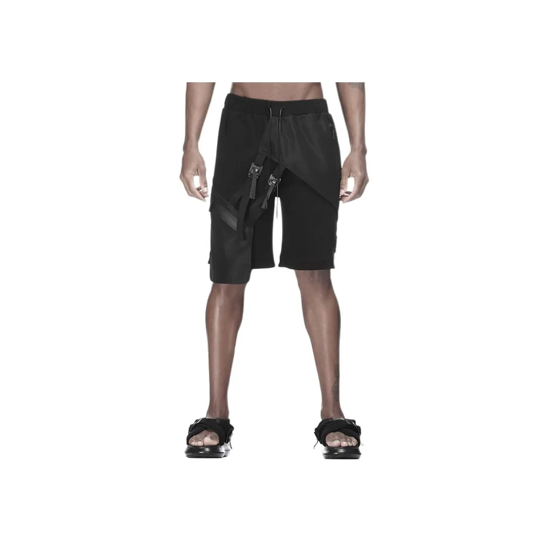 NORVINCY Городской Techwear Эластичный шнур 3D-эффект Накладной карман Карго шорты Унисекс