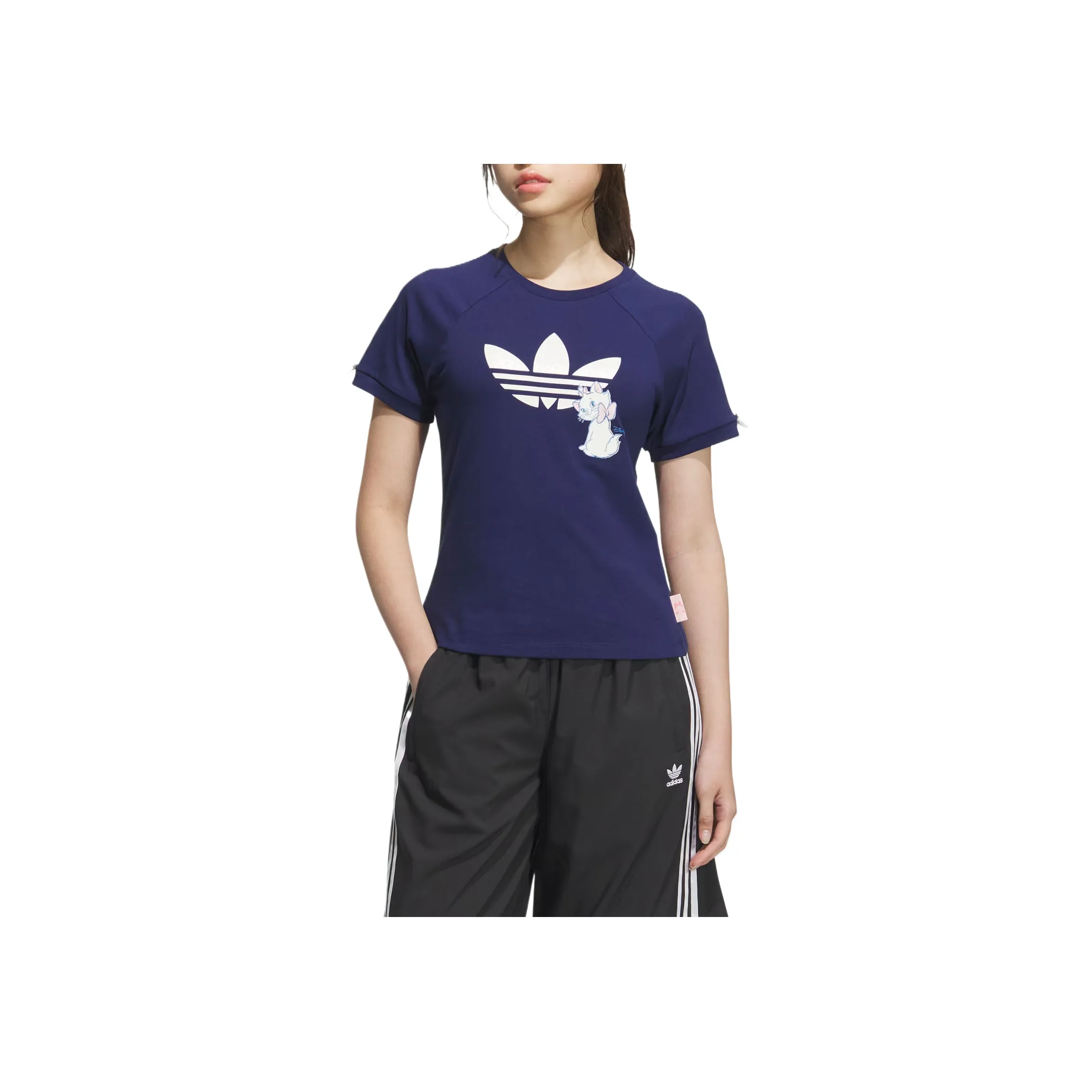 Adidas Originals x MALIMAO LIANMINGKUAN Стандартная футболка женская темно-синий