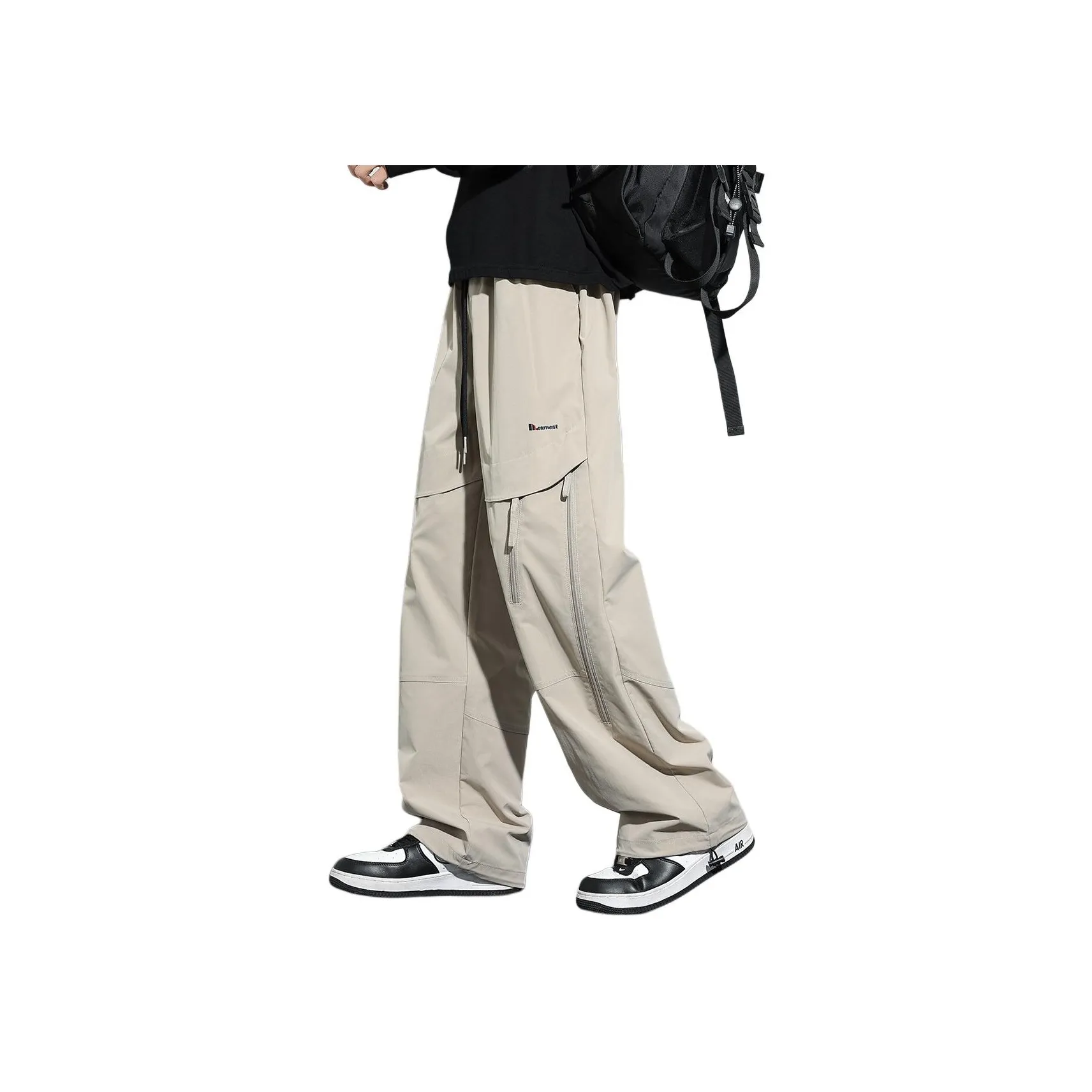 Tonlion Светлый хаки Мужские Повседневные Штаны