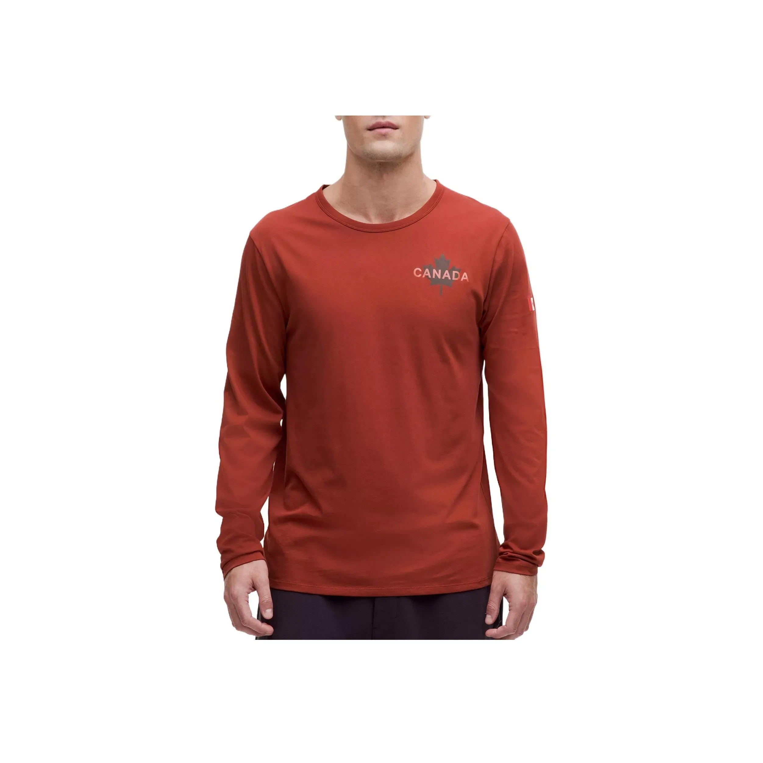 Lululemon Team Canada Collection Long Sleeve Cotton Jersey Graphic Shirt CPC Shirt Men's