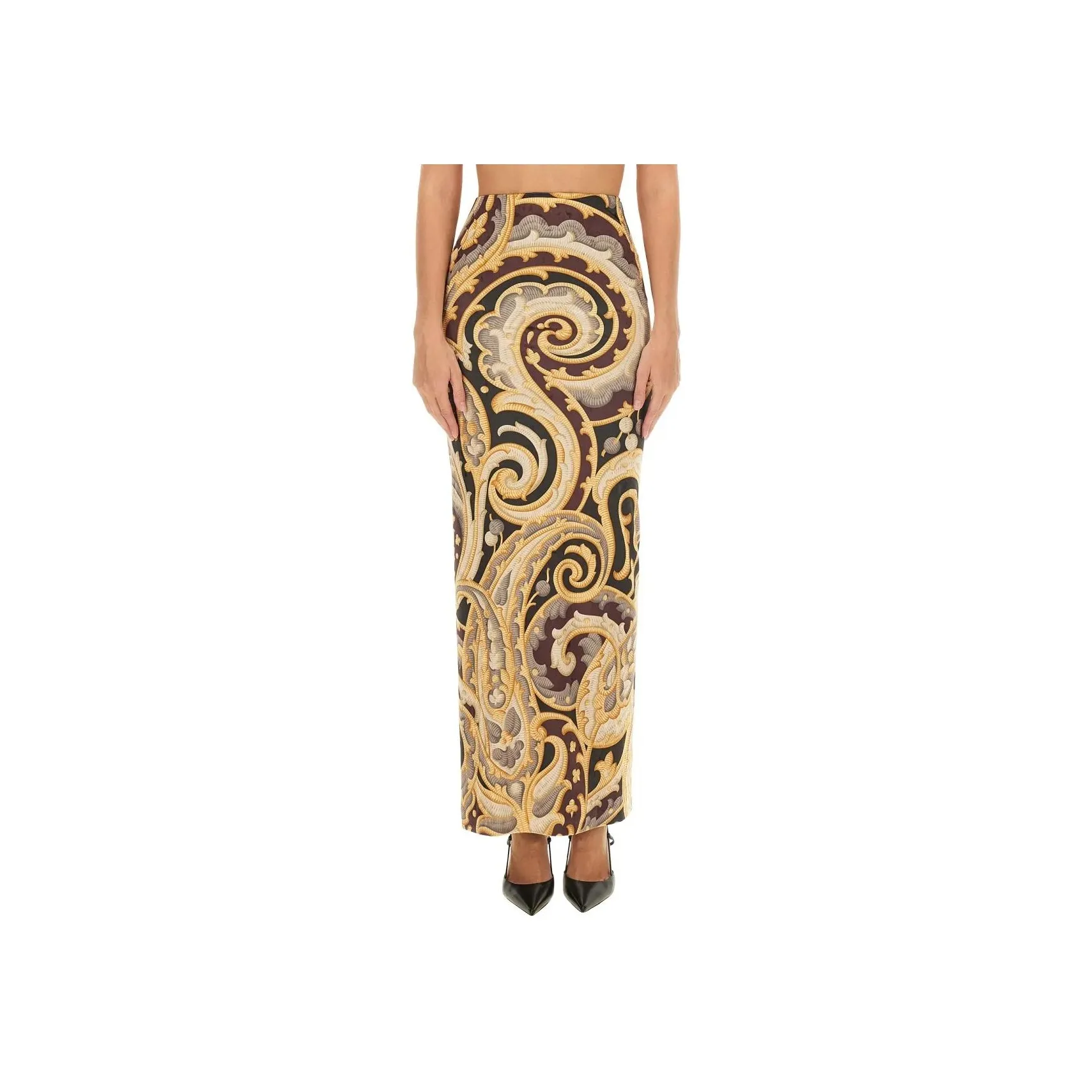 ETRO Paisley Printed Velvet Maxi Skirt