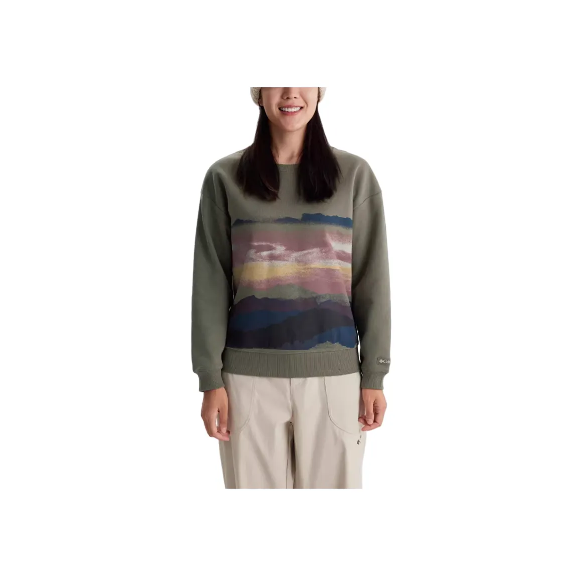 Columbia City Outdoor Collection Sweatshirt Women's Gray Green