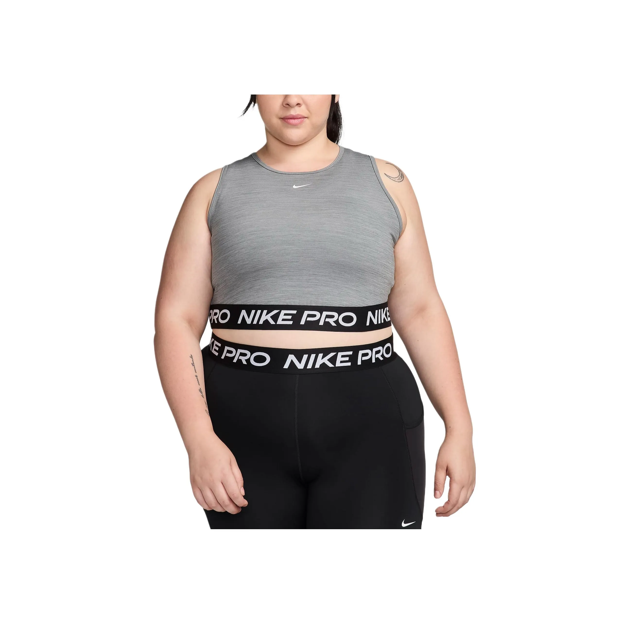Nike Pro Women's Dri FIT Cropped Tank Top Plus Size