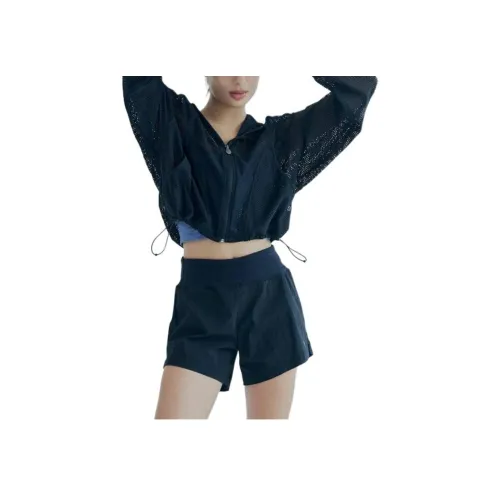 HUIT8 Черные Женские Повседневные Шорты