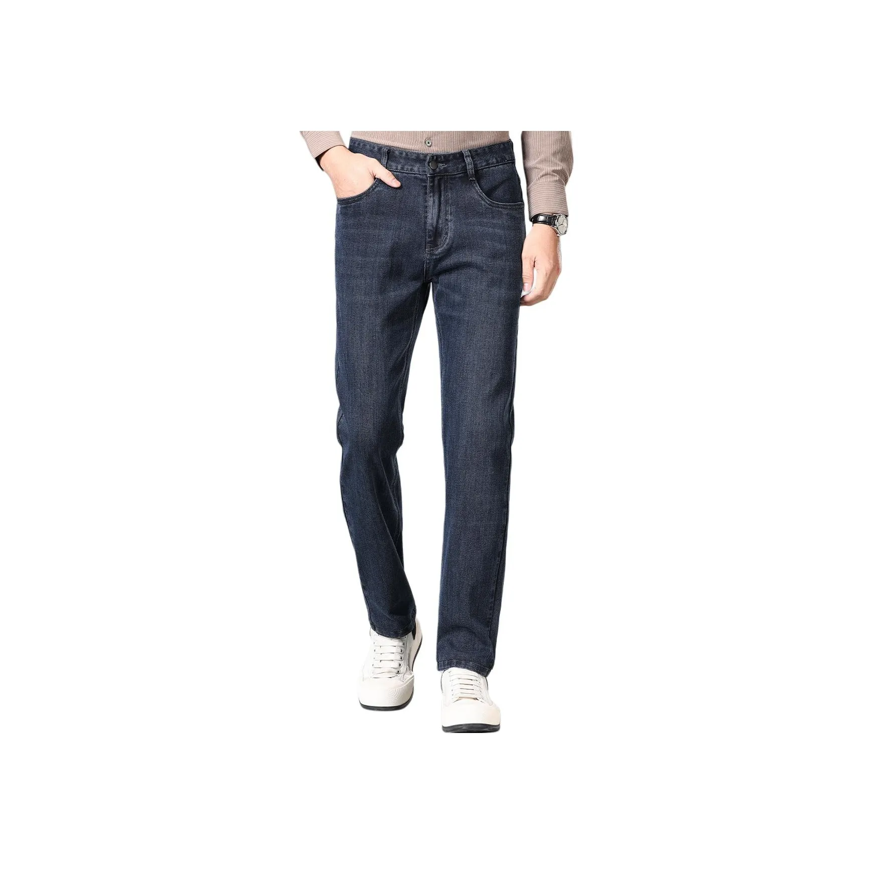 Red bean Темно-синий Мужские Джинсы