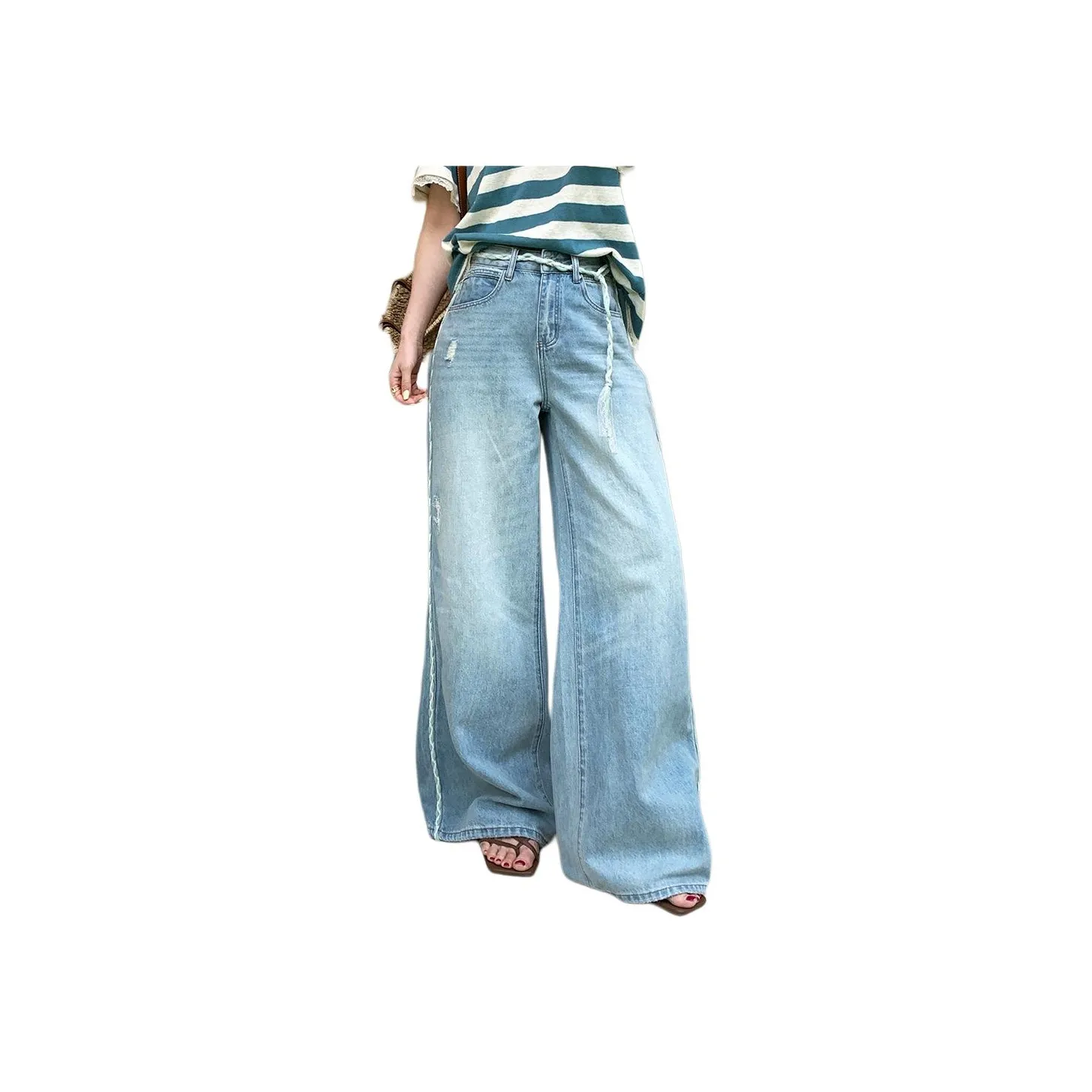 NANING 9 Blue Women's Jeans NANING 9 Синий Женские Джинсы