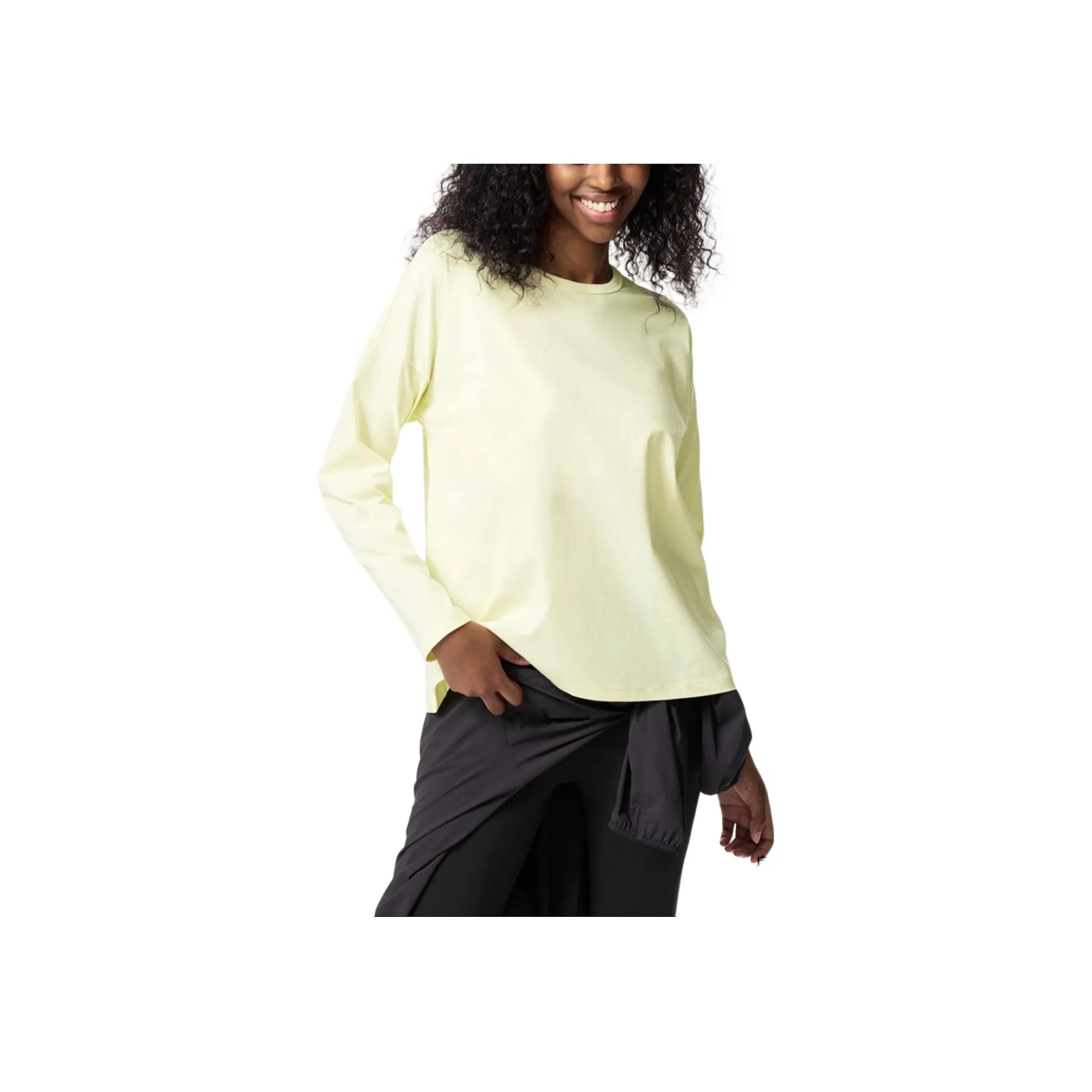 UNIQLO Drop Shoulder Sleeve T Shirt Women's Cream