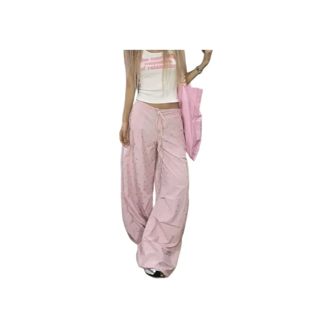 BVODE Pink Women's Casual Pants BVODE Розовые Женские Повседневные Брюки