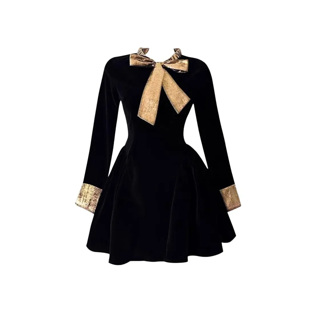 CHARM GLOW Длинное платье с длинными рукавами женское