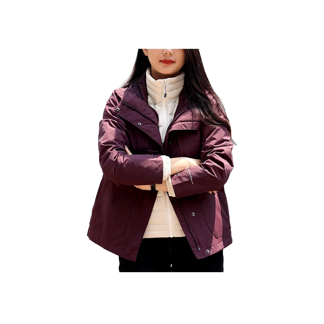 Columbia Водонепроницаемый и Теплый Ветровка Женские Каштановый