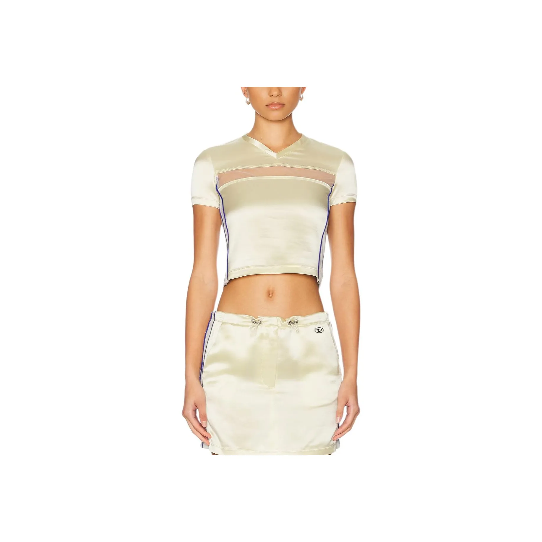 DIESEL Крем Женские T-рубашки