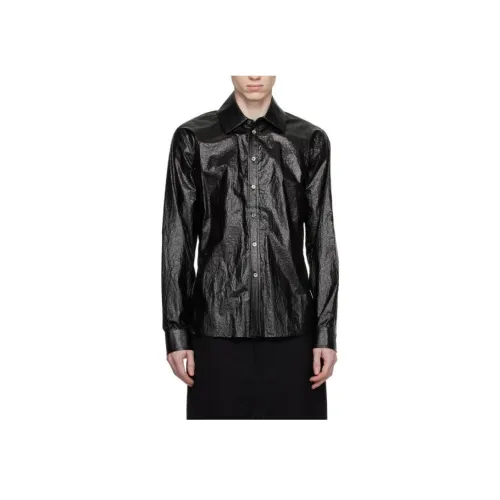 WALTER VAN BEIRENDONCK Черные Мужские Рубашки