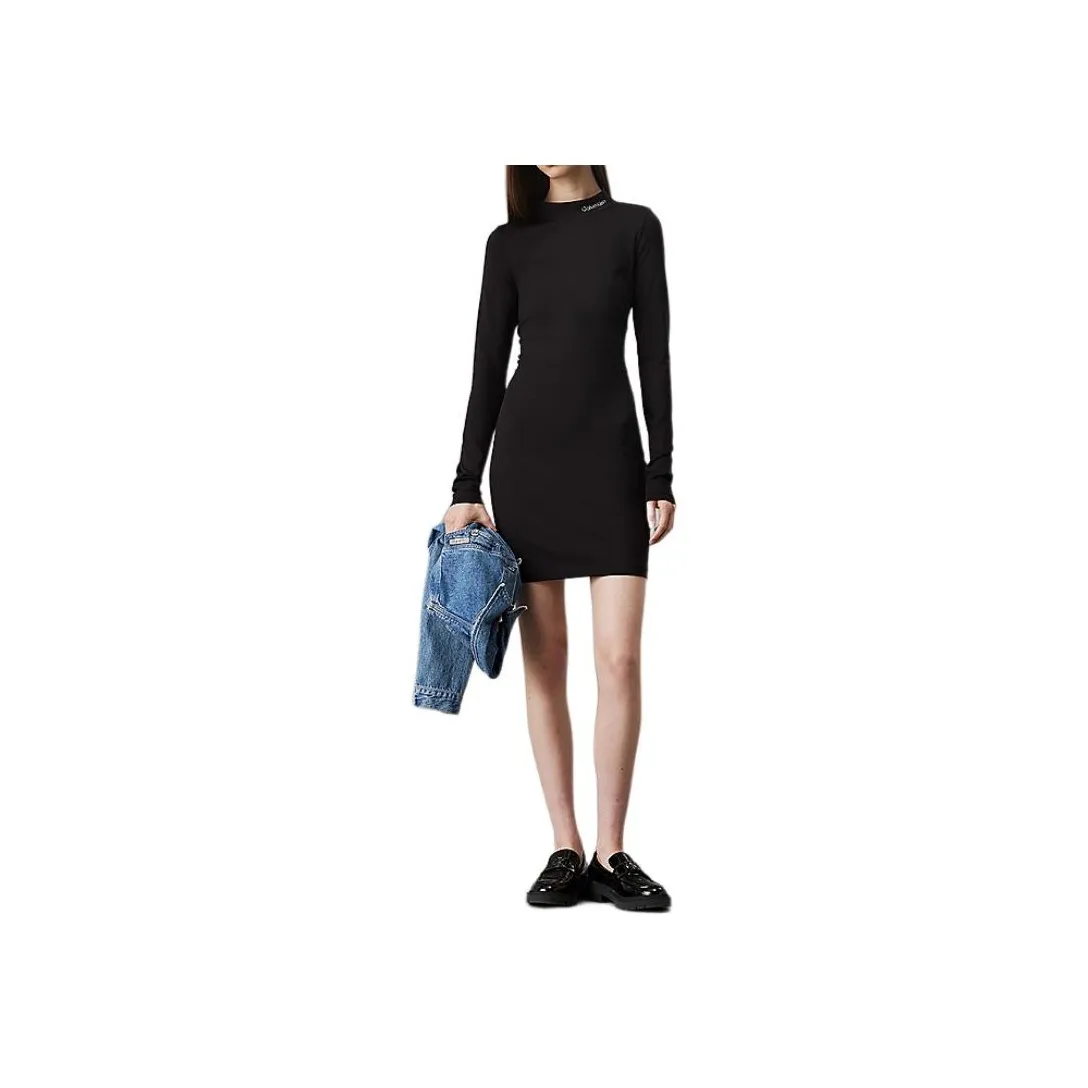 CALVIN KLEIN Long Sleeved Dresses Women's Black