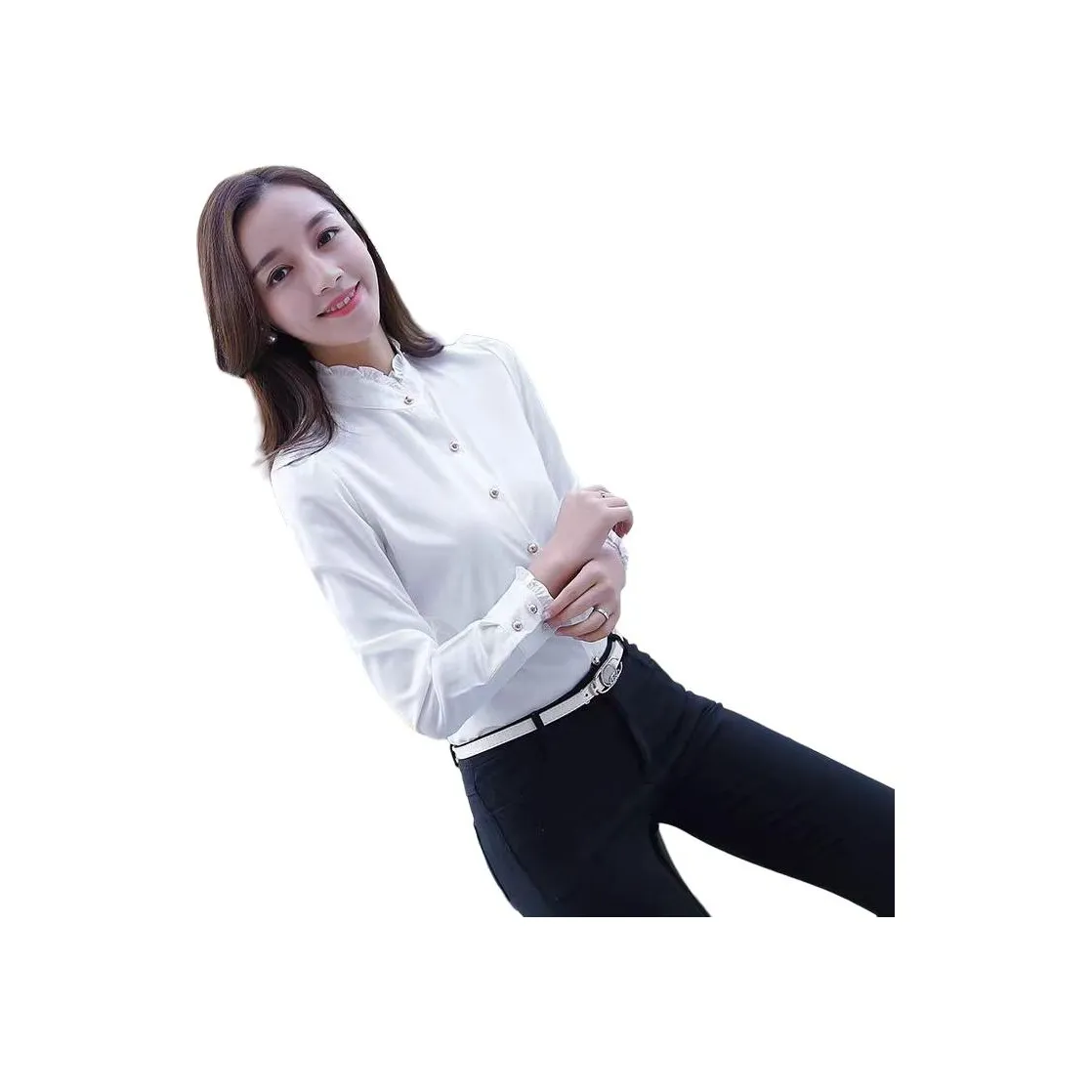 EMINU Белые Женские Рубашки