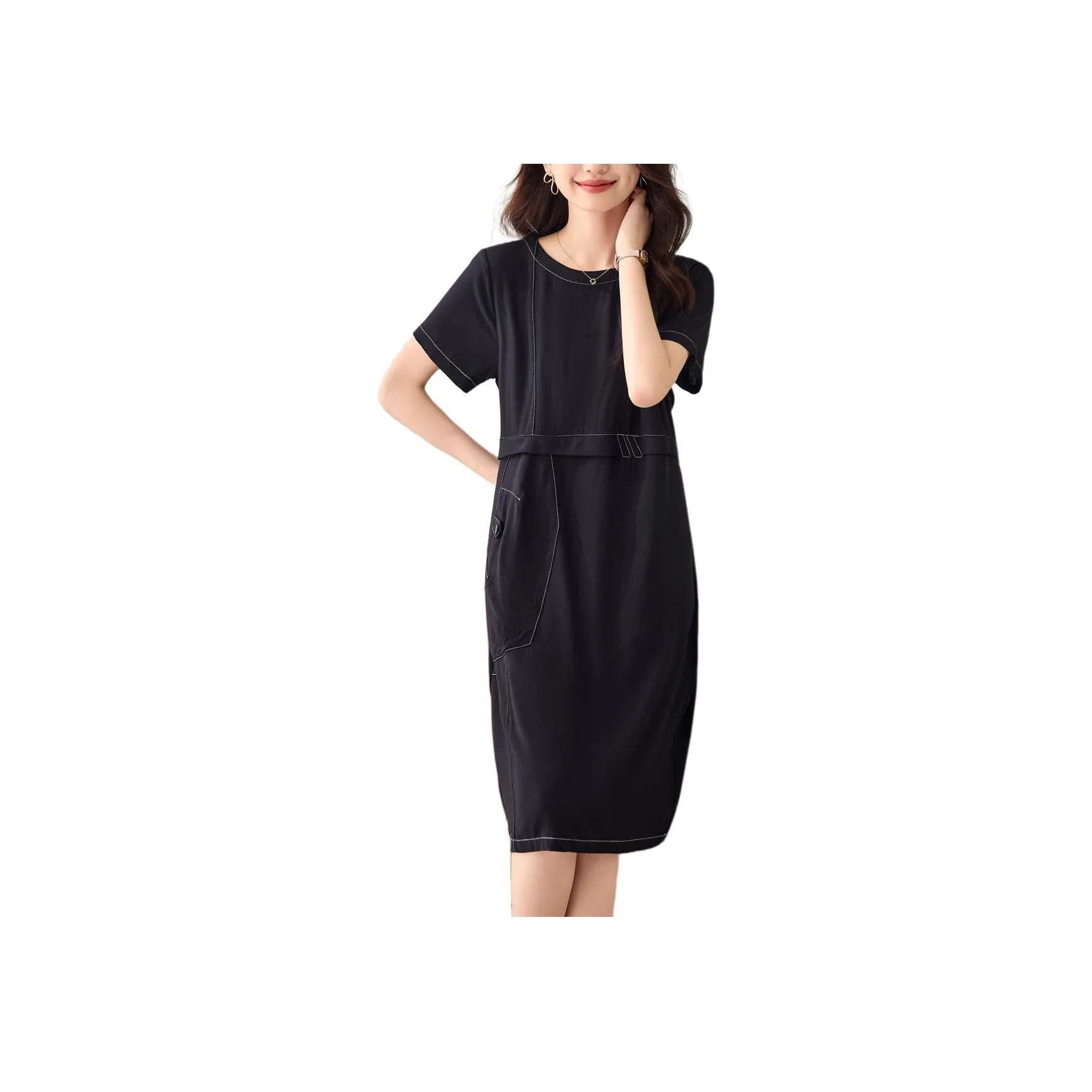 ORIGIN Short-Sleeved Dresses Women's Black